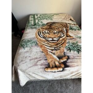 Tiger Blanket 90 X 84 Double Sided